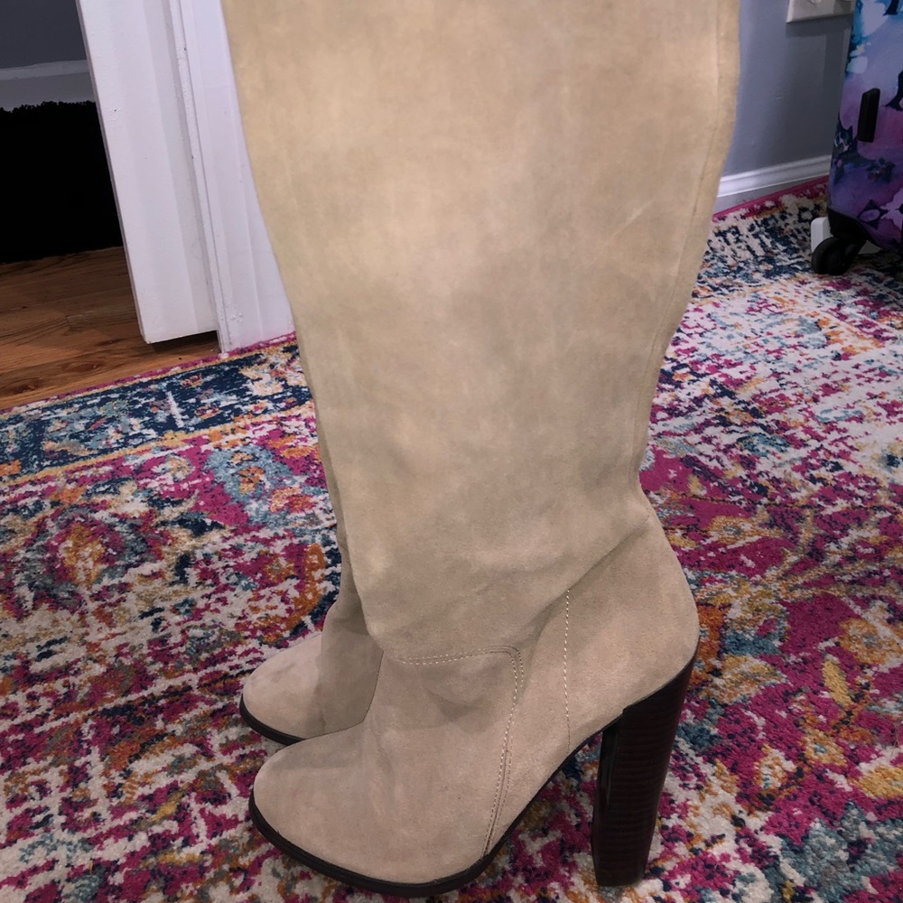 Colin Stuart Suede Boots with Heel